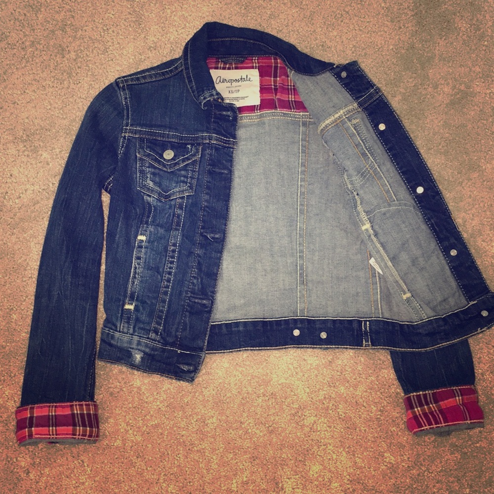 Navy blue jean jacket